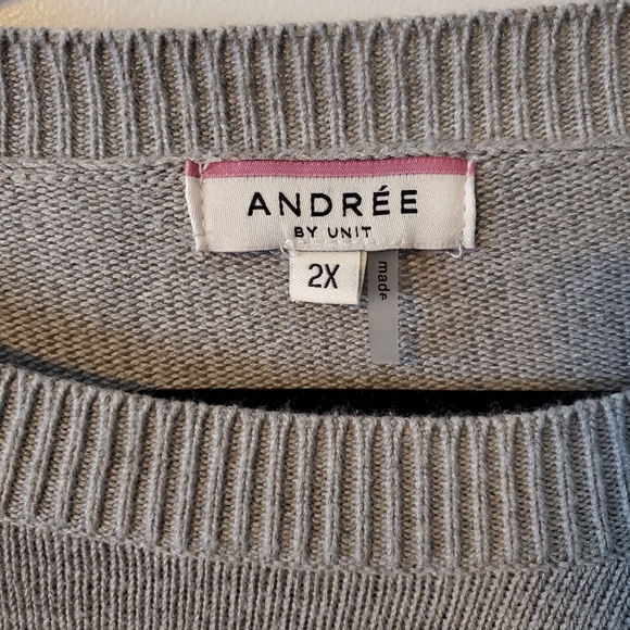 Grey Stripped Sweater - Picture 2 of 3